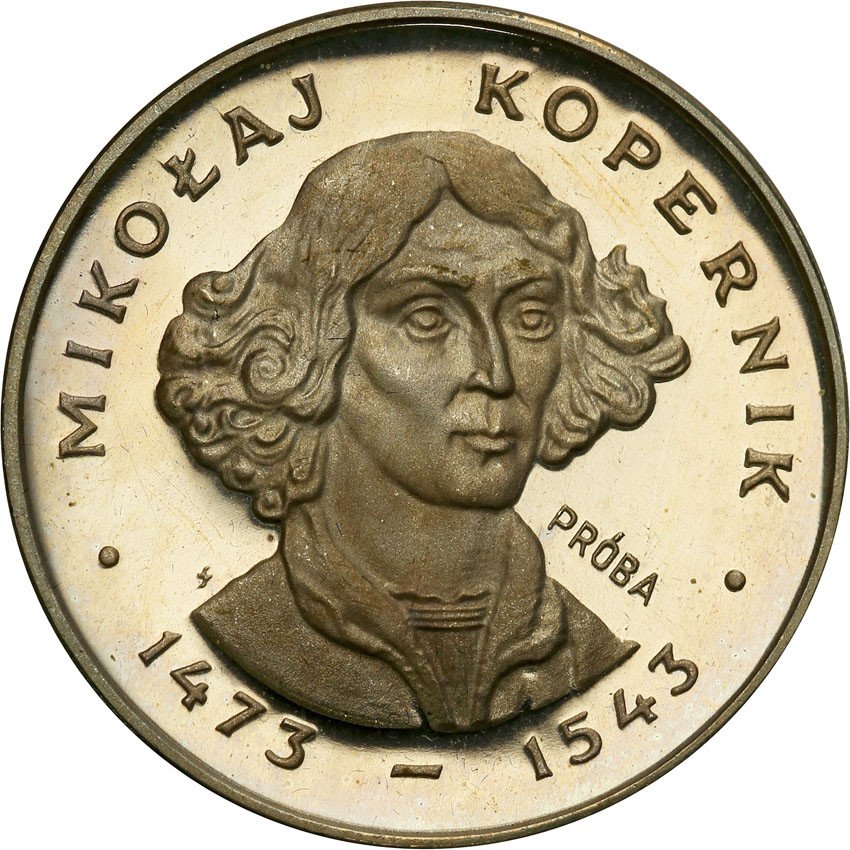 PRL. PRÓBA srebro 100 złotych 1973 Kopernik mała głowa